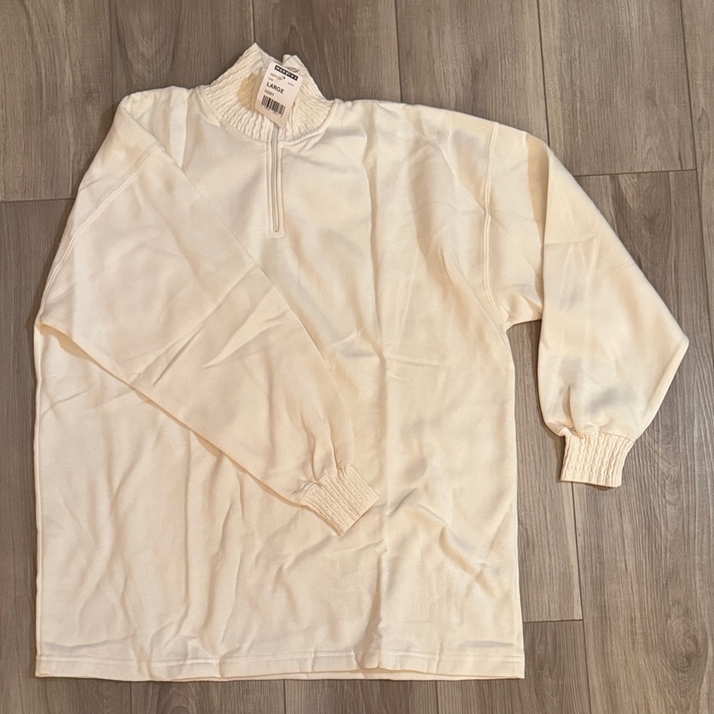 Cheetah Ivory Zip-Up Sweater Women Half-Zip